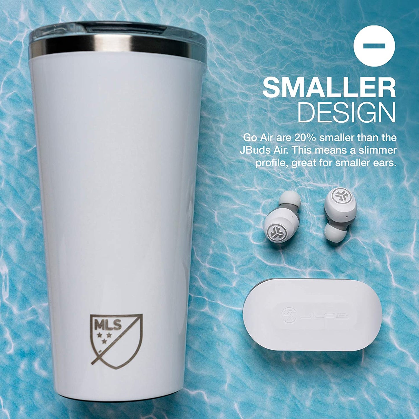 Go Air True Wireless Bluetooth Earbuds + Charging Case | Dual Connect | IP44 Sweat Resistance | Bluetooth 5.0 Connection | 3 EQ Sound Settings: Signature, Balanced, Bass Boost… (White)