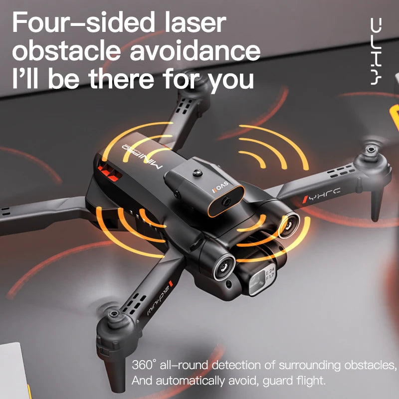 New P12 Mini Drone Obstacle Avoidance 4K 8K HD Camera Optical Flow Positioning Aerial Photography RC Quadcopter Kid Toy Gift