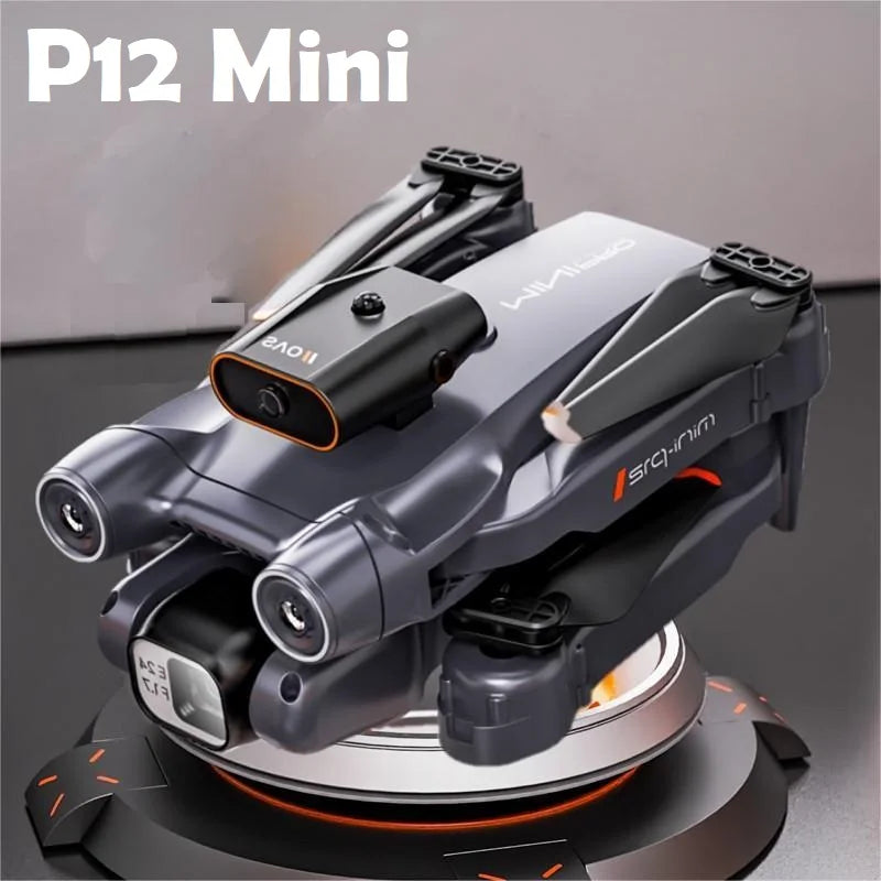 New P12 Mini Drone Obstacle Avoidance 4K 8K HD Camera Optical Flow Positioning Aerial Photography RC Quadcopter Kid Toy Gift