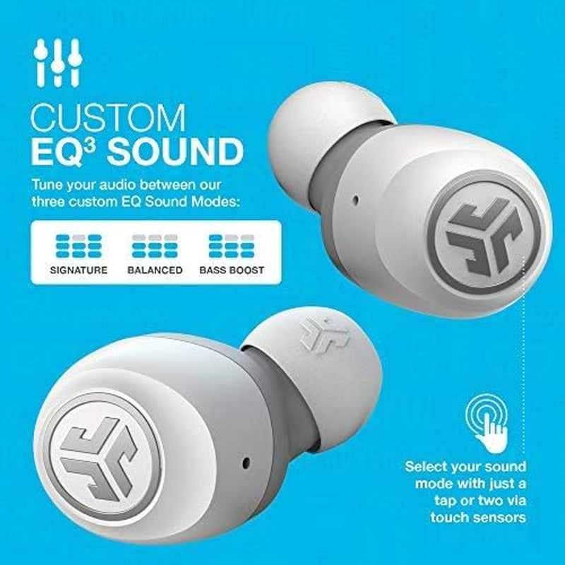 Go Air True Wireless Bluetooth Earbuds + Charging Case | Dual Connect | IP44 Sweat Resistance | Bluetooth 5.0 Connection | 3 EQ Sound Settings:  Signature, Balanced, Bass Boost… (White)