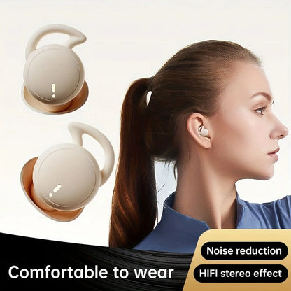 Sleep Earbuds Bluetooth Sports Headphone, Wireless Music Sleeping Headphones Noise-Canceling Earbuds Mini Sleepbuds Bluetooth 5.3 Hidden Headphones for Side Sleepers/Work,Nude