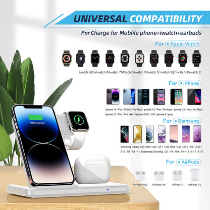 3 in 1 Wireless Charger for Iphone 14 13 12 Pro Max Mini 11 XS XR X 8 20W Fast Charging Stand for Airpods Pro Apple Watch 8 7 6