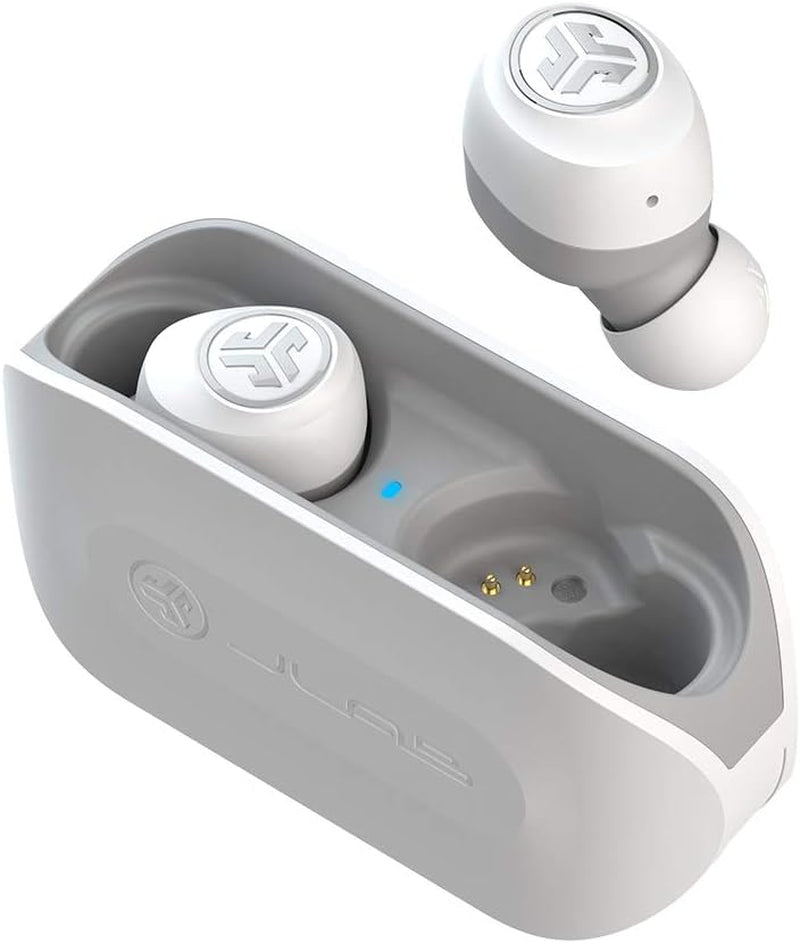 Go Air True Wireless Bluetooth Earbuds + Charging Case | Dual Connect | IP44 Sweat Resistance | Bluetooth 5.0 Connection | 3 EQ Sound Settings:  Signature, Balanced, Bass Boost… (White)